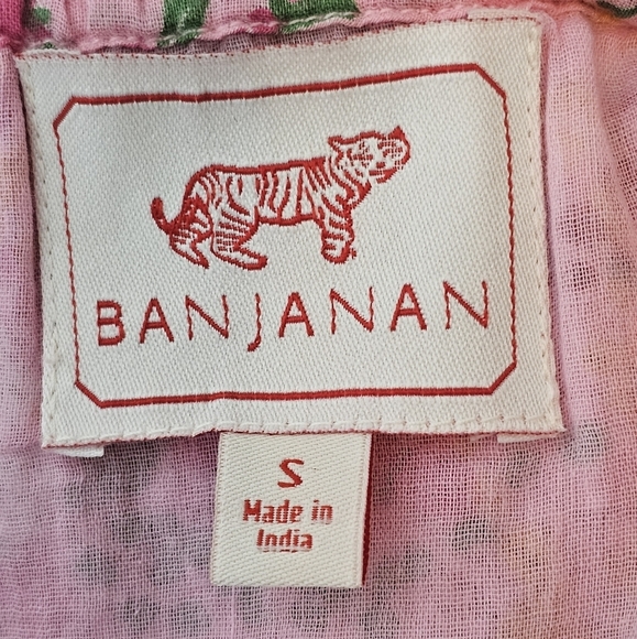 Banjanan Alexa Floral Ruffle Midi Dress Pink Small Preowned - Picture 10 of 11